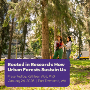 Two young adults birding in an urban forest