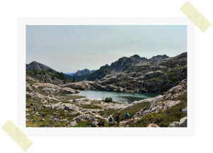 Anika hiking Gothic Basin with a hiking group
