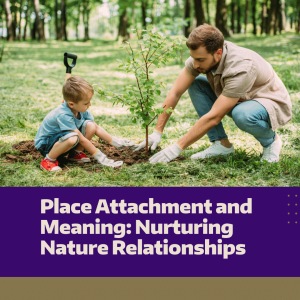A parent and child planting a tree in a park